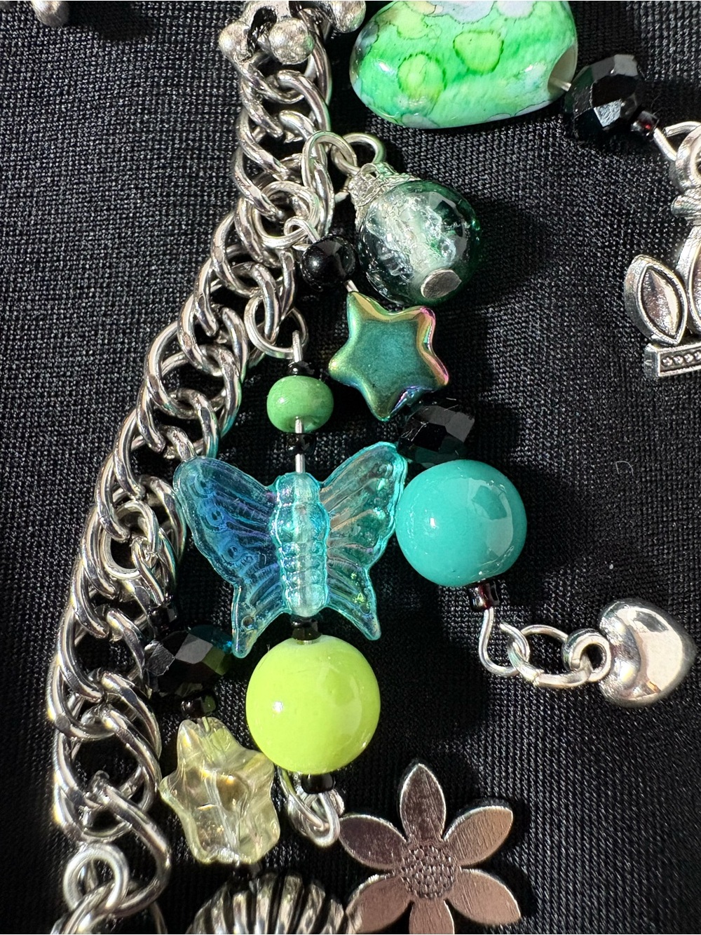 Green Crystal Frog Bag Charm Keychain - Picture 11 of 12